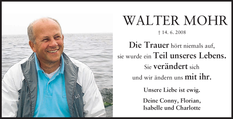  Traueranzeige für Walter Mohr vom 14.06.2012 aus Rüsselsheimer Echo, Groß-Gerauer-Echo, Ried Echo