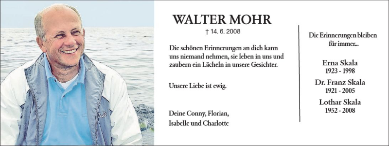  Traueranzeige für Walter Mohr vom 14.06.2018 aus Trauerportal Rhein Main Presse