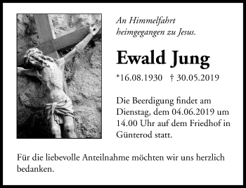 Traueranzeige von Ewald Jung von 205 HA - Hinterländer Anzeiger (130)
