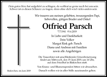 Traueranzeige von Otfried Parsch von 201 WNZ - Wetzlarer Neue Zeitung (110)